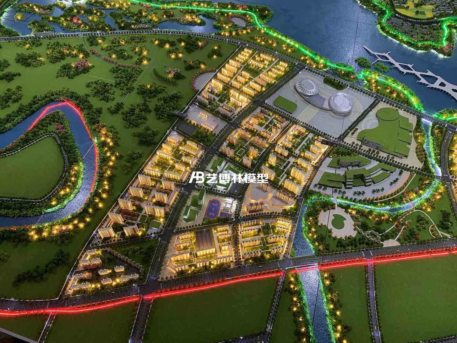 中建咸宁大洲湖规划模型