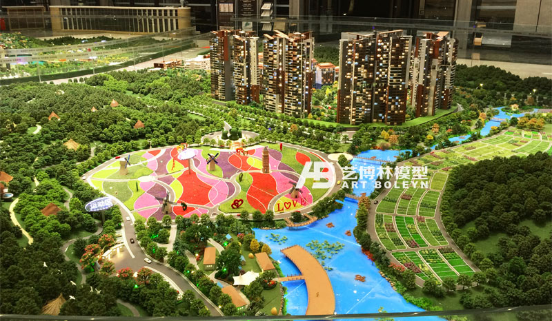 台山温泉小镇规划沙盘模型